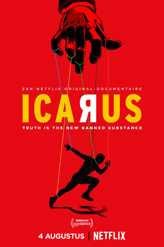 Icarus Movie Poster, Icarus Trailer, Netflix Russian Doping Movie, Netflix Steroid Movie, Netflix Icarus Joe Rogan