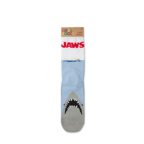 Cool Socks Men's Knit Crew Socks, Jaws Shark Attack 2