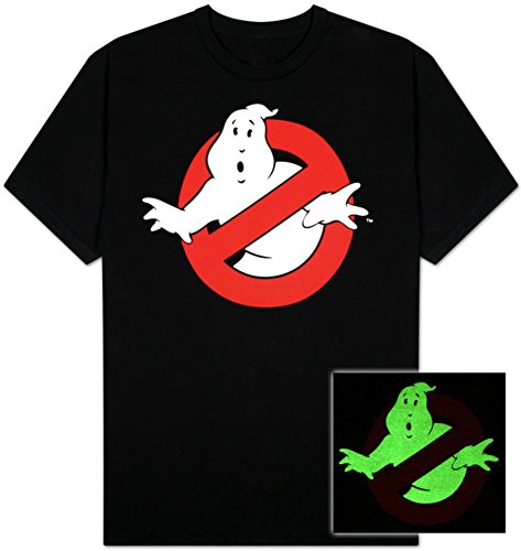 Authentic Ghostbusters Ghost Logo Glow in The Dark T-Shirt S-2XL New 1