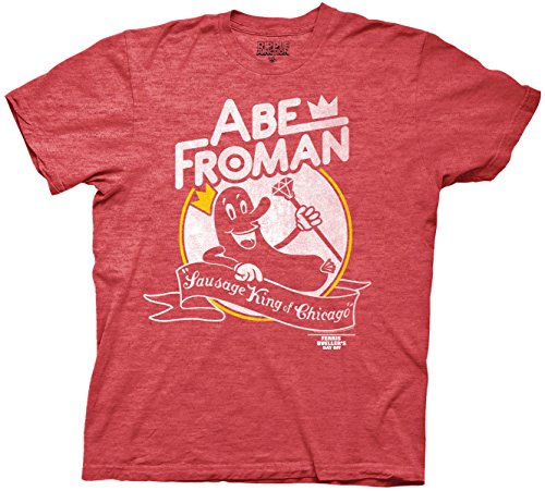Ripple Junction Ferris Bueller's Day Off Adult Unisex Abe Froman Heavy Weight 100% Cotton Crew T-Shirt 1