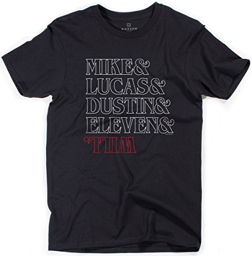 Superluxe Clothing The Party Mens Mike Dustin Eleven and Will Names Upside Down T-Shirt 1