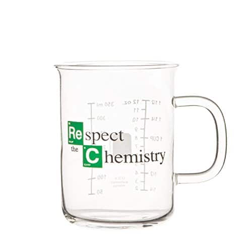 Cool TV Props Breaking Bad Mug – Beaker Coffee Mug – “Respect the Chemistry Breaking Bad Merchandise – Glass Breaking… 3