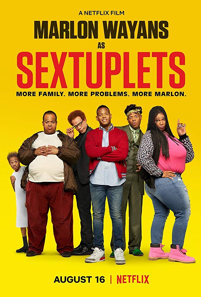 Sextuplets Netflix Trailer, Netflix Comedy Movies, Marlon Wayans, Netflix Movie Posters Sextuplets, Molly Shannon, Michael Ian Black