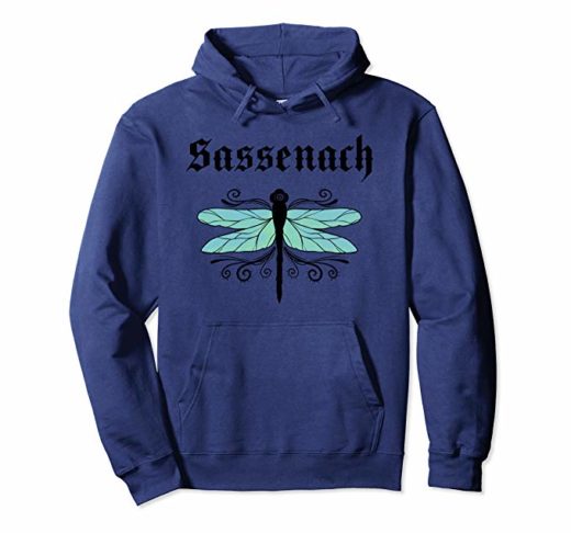Sassenach Dragonfly Outlander Amber Blue Hoodie 1