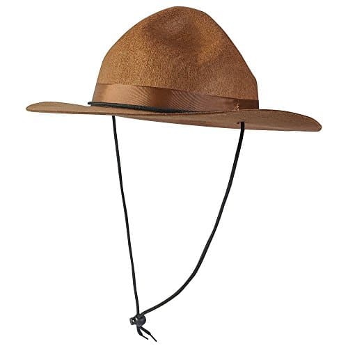 Funny Party Hats Ranger Hat - Brown Drill Sergeant Military Campaign Hat 2