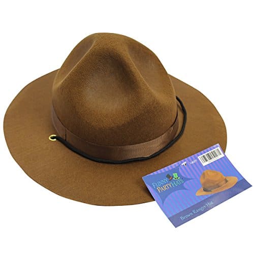 Funny Party Hats Ranger Hat - Brown Drill Sergeant Military Campaign Hat 6