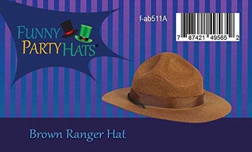 Funny Party Hats Ranger Hat - Brown Drill Sergeant Military Campaign Hat 7