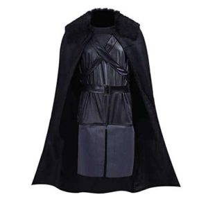 Gherorner Jon Snow Costume Halloween Knights Watch Cosplay Black Robe Cape Outfit for Men G013M 17