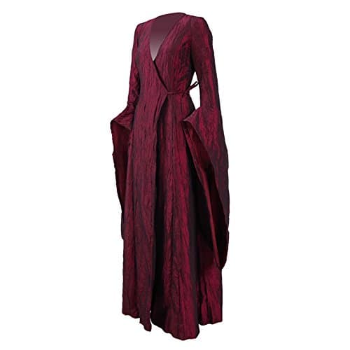 Melisandre Costume Halloween Cosplay Party Long Dress Full Set for Women 2