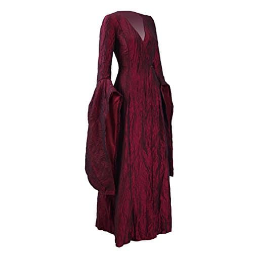 Melisandre Costume Halloween Cosplay Party Long Dress Full Set for Women 3