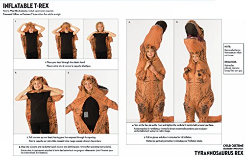 Rubie's Child's The Original Inflatable Dinosaur Costume, T-Rex, Small 4