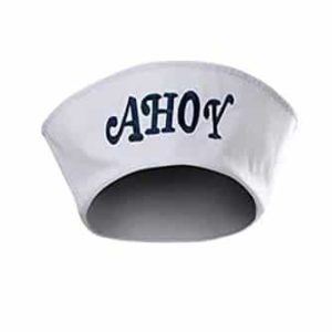 Steve Robin Scoops Ahoy Hat Nautical Sailor Cap Halloween Cosplay Costumes Accessory White 27