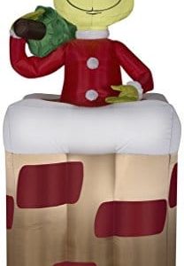 Airblown Holiday Inflatable Dr. Seuss The Grinch in The Chimney 6 Feet Tall 1