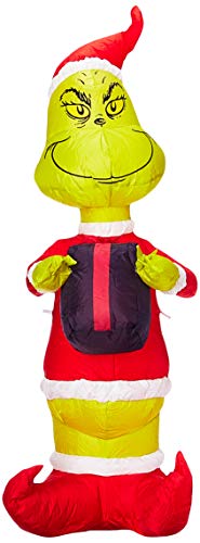 Gemmy 81246 Airblown Grinch with Present Christmas Inflatable 4 FT TALL 1