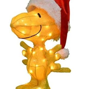ProductWorks 24-Inch Pre-Lit 3D Woodstock in Santa Hat Christmas Yard Decoration, 35 Lights 7