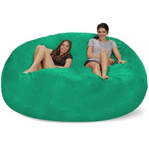 Chill Sack Bean Bag Chair: Giant 8' Memory Foam Furniture Bean Bag - Big Sofa with Soft Micro Fiber Cover - Aqua Marine 1