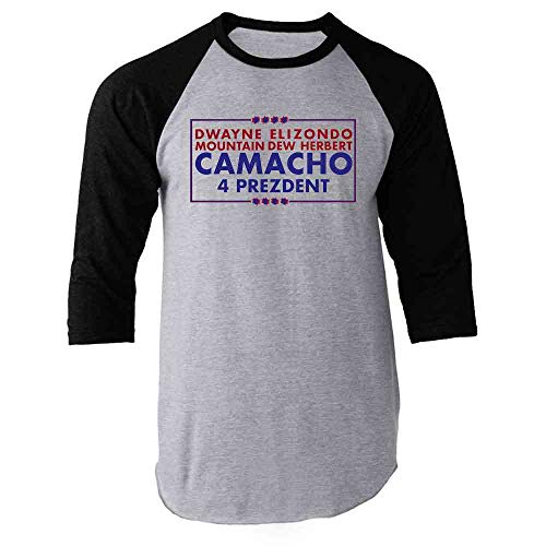 Pop Threads Camacho for President 2020 Funny Campaign Raglan Baseball Tee Shirt 1