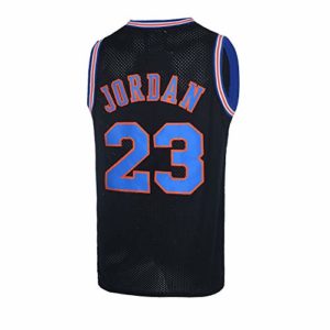 Mens 23# Space Movie Jersey Basketball Jersey S-3XL 90S Hip Hop Clothing for Party White/Black/Blue 7