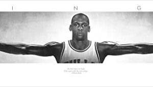 Michael Jordan (Wings Door) Sports Poster Print (21in x 62in) (Basketball) 10