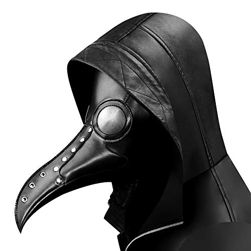 Leather Plague Mask & Hat Costume 2