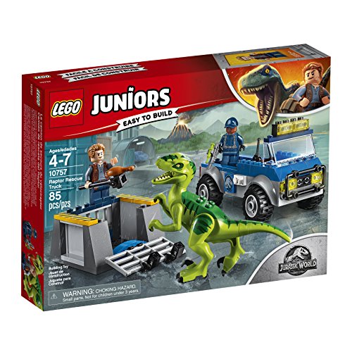 LEGO Juniors Jurassic World Raptor Rescue Truck Building Kit 4