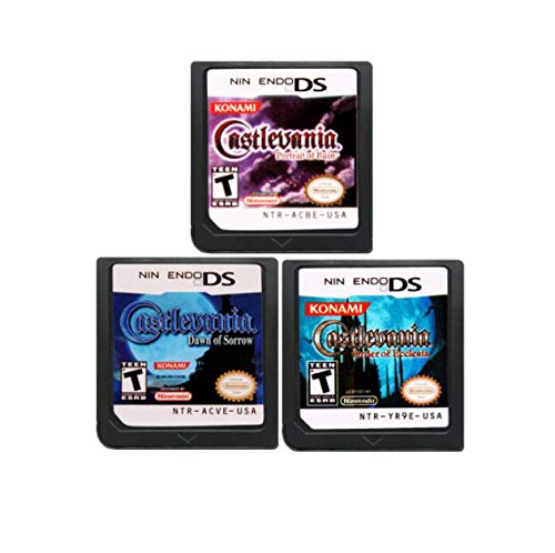 3 Pcs Castlevania Dawn of Sorrow Order of Ecclesia Portrait of Ruin For Nintendo 3DS NDSi NDS Lite US Version 1