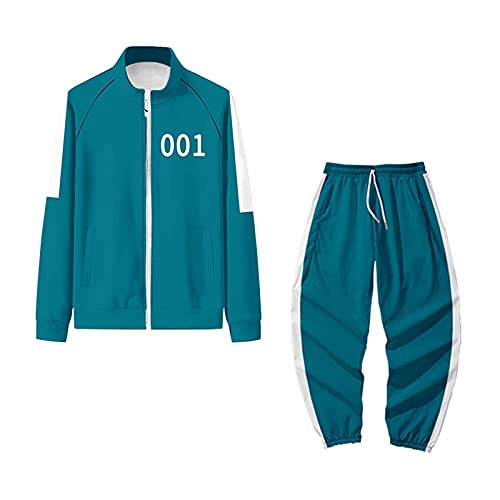 Squid Game Tracksuit Two Piece Set with Number 067, 001, 456 1