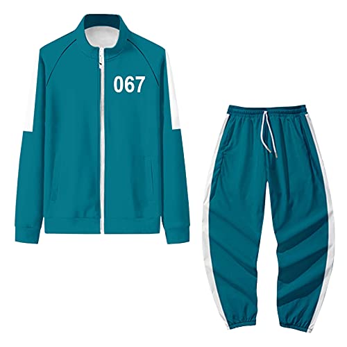 Squid Game Merch Hoodie Pants Two Piece Set Squid Game 067 456 Tracksuits 1